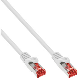 InLine Cavo patch Lan, S FTP(PiMf), Cat.6, 250MHz, CU, halogenf., bianco, 15m
