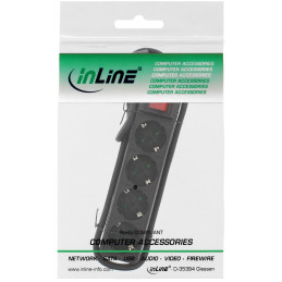 InLine Multipresa 4 posti, 2x Shucko + 2x Euro, bianca, cavo 1,5m,