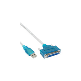 InLine Adattatore USB A   Parallela IEEE1284 Sub-D 25pin, 1,8m, per stampante