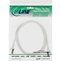 InLine Cavo patch Lan, SF UTP, Cat.5e, bianco, 1m