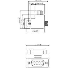 InLine Adattatore VGA Sub-D 15pin f. f., dorato, angolo 90°