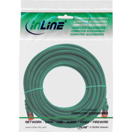 InLine Cavo patch Lan, S FTP (PiMf), Cat.6, 250 MHz, PVC, CU, verde, 40m