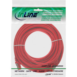 InLine Cavo patch Lan, S FTP (PiMf), Cat.6, 250 MHz, PVC, CU, rosso, 40m