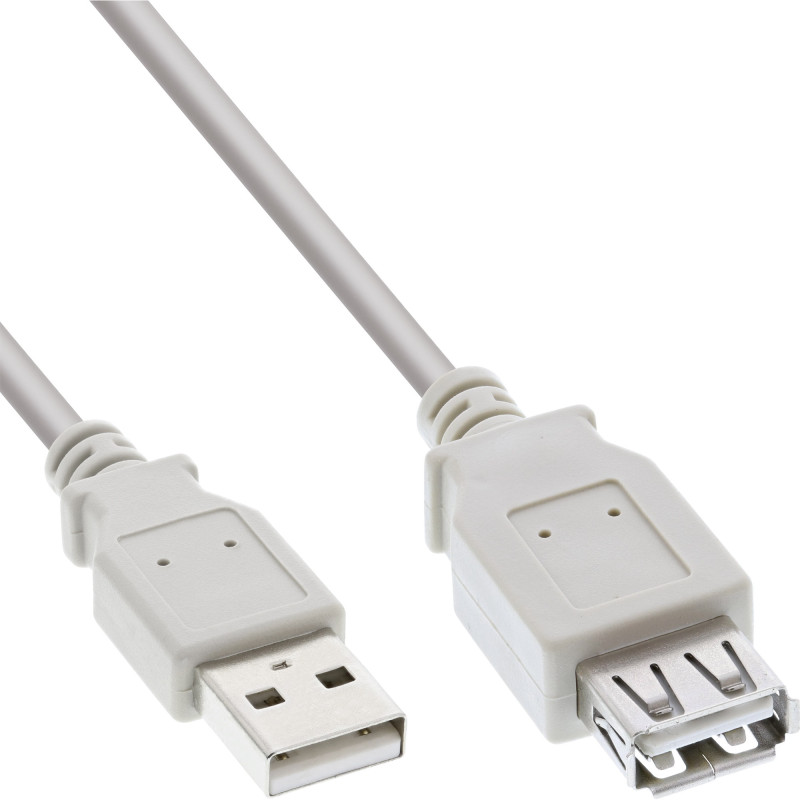 InLine Cavo USB 2.0 A maschio A femmina, prolunga, bulk, beige, 1,8m InLine Cavo USB 2.0 A maschio A femmina, prolunga, bulk, beige, 1,8m