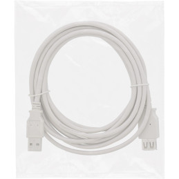 InLine Cavo USB 2.0 A maschio   A femmina, prolunga, bulk, beige, 1,8m