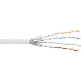 InLine Matassa Cavo Cat.6, S FTP(PiMF), AWG27, PVC, CU, bianco, 100m