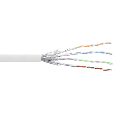 InLine Matassa Cavo Cat.6, S FTP(PiMF), AWG27, PVC, CU, bianco, 100m