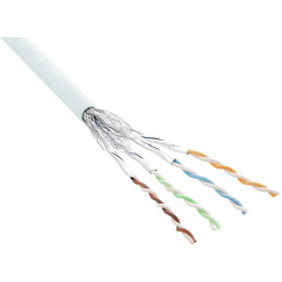 InLine Matassa Cavo Cat.6, S FTP(PiMF), AWG27, PVC, CU, bianco, 100m