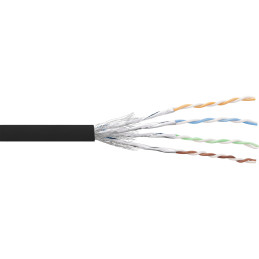 InLine Matassa Cavo Cat.6, S FTP(PiMF), AWG27, PVC, CU, nero, 100m