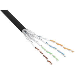 InLine Matassa Cavo Cat.6, S FTP(PiMF), AWG27, PVC, CU, nero, 100m