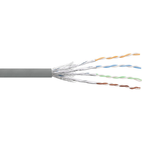 InLine Matassa Cavo Cat.6, S FTP(PiMF), AWG27, PVC, CU, grigio, 100m