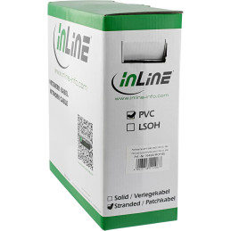 InLine Matassa Cavo Cat.6, S FTP(PiMF), AWG27, PVC, CU, grigio, 100m