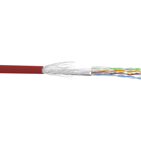 InLine Matassa Cavo Cat.5e, rosso, SF UTP, AWG26, PVC, CCA, 100m