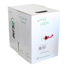 InLine Matassa Cavo Cat.5e, rosso, SF UTP, AWG26, PVC, CCA, 100m