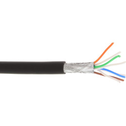 InLine Matassa Cavo Cat.6a, S FTP(PiMF), CU, halogenfree, nero, 100m