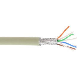 InLine Matassa Cavo Cat.6a, S FTP(PiMF), CU, halogenfree, grigio, 100m