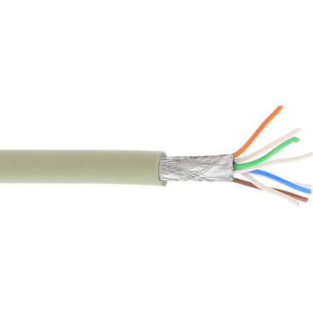 InLine Matassa Cavo Cat.6a, S FTP(PiMF), CU, halogenfree, grigio, 100m