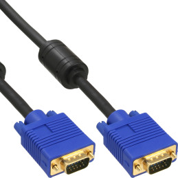 InLine Cavo S-VGA Premium, maschio-maschio HD a 15pin, ferriti, nero, 7m
