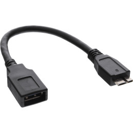 InLine OTG Adattatore Micro USB 3.0 B maschio   A femmina, cavo 0,15m