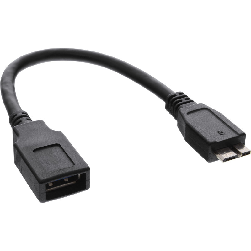 InLine OTG Adattatore Micro USB 3.0 B maschio A femmina, cavo 0,15m InLine OTG Adattatore Micro USB 3.0 B maschio A femmina, cavo 0,15m