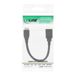 InLine OTG Adattatore Micro USB 3.0 B maschio   A femmina, cavo 0,15m