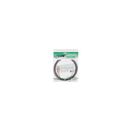 InLine Cavo Duplex, LC SC 50 125µm, Fibra Ottica OM4, 15m