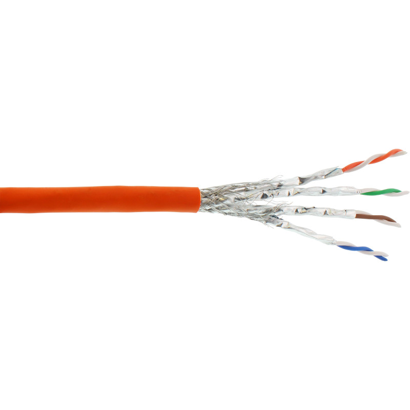 InLine Matassa Cavo Cat.7a, S FTP(PiMF), 1200MHz, halogenfree, arancio, 300m InLine Matassa Cavo Cat.7a, S FTP(PiMF), 1200MHz, halogenfree, arancio, 300m