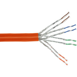 InLine Matassa Cavo Cat.7a Dupl., S FTP(PiMF), CU, 1200MHz., hal., aranc., 500m