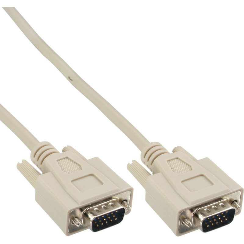 InLine Cavo VGA, Sub-D 15pin maschio maschio, 5m, beige InLine Cavo VGA, Sub-D 15pin maschio maschio, 5m, beige