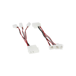 InLine Cavo alimentazione ventole, 1x 5,25” M 3x 3pin 5V M, 0,15m