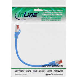 InLine Cavo patch Lan, S FTP (PiMf), Cat.6, 250 MHz, PVC, CU, blu, 0,3m