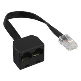 InLine Distributore ISDN, da 1x RJ45 M a 2x RJ45 M, (8P8C), 15cm, senza res.
