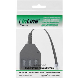 InLine Cavo adattatore RJ11 (6P4C) maschio a TAE NFN femmina, 10cm