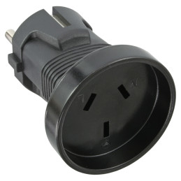 InLine Adattatore alimentazione, Spina CEE 7 7 a Presa I (Australia)I, Nero