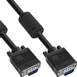 InLine Cavo S-VGA Sub-D 15pin HD maschio   maschio, 5m, ferrite, schermato