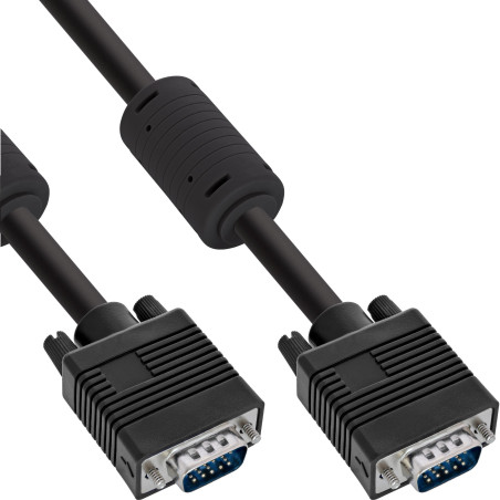 InLine Cavo S-VGA Sub-D 15pin HD maschio   maschio, 5m, ferrite, schermato