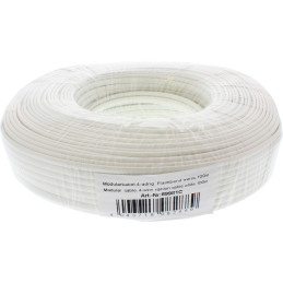 InLine Cavo Modulare 4 fili Piatto, 100m, bianco, Telefonico, Isdn