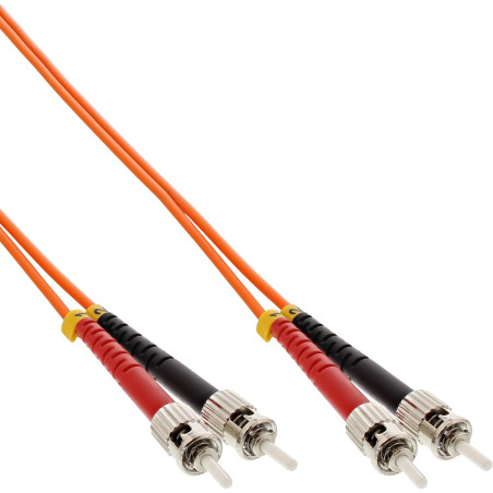 InLine Cavo Duplex, ST ST 50 125µm, Fibra Ottica OM2, 15m