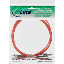InLine Cavo Duplex, ST ST 50 125µm, Fibra Ottica OM2, 15m