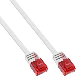 InLine Cavo patch Lan Slim, U UTP, Cat.6, bianco, 3m