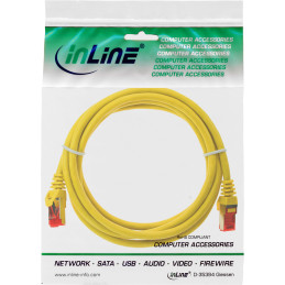 InLine Cavo patch Lan, S FTP (PiMf), Cat.6, 250Mhz, PVC, CCA, giallo, 3m