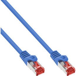 InLine Cavo patch Lan, S FTP (PiMf), Cat.6, 250Mhz, PVC, CCA, blu, 1,5m