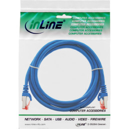 InLine Cavo patch Lan, S FTP (PiMf), Cat.6, 250Mhz, PVC, CCA, blu, 1,5m