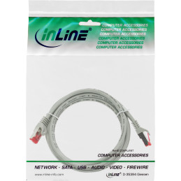 InLine Cavo patch Lan, S FTP (PiMf), Cat.6, 250Mhz, PVC, CCA, grigio, 1,5m