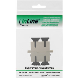 InLine Adattatore LWL FO, SC SC duplex, multimodale, ceramica, da pannello
