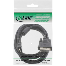 InLine Cavo HDMI a DVI 18+1, ferrite, 3m, nero, M-M