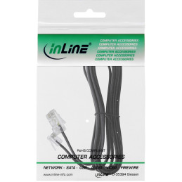 InLine Cavo Modulare telefonico, RJ45 8P 4C maschio a RJ11 6P 4C maschio, 10m