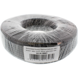 InLine Cavo Modulare 4 fili Piatto, 100m, nero, Telefonico, Isdn