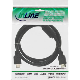 InLine Cavo HDMI, Ferrite, 1,8m, 3D, nero, maschio   maschio HDMI-High Speed