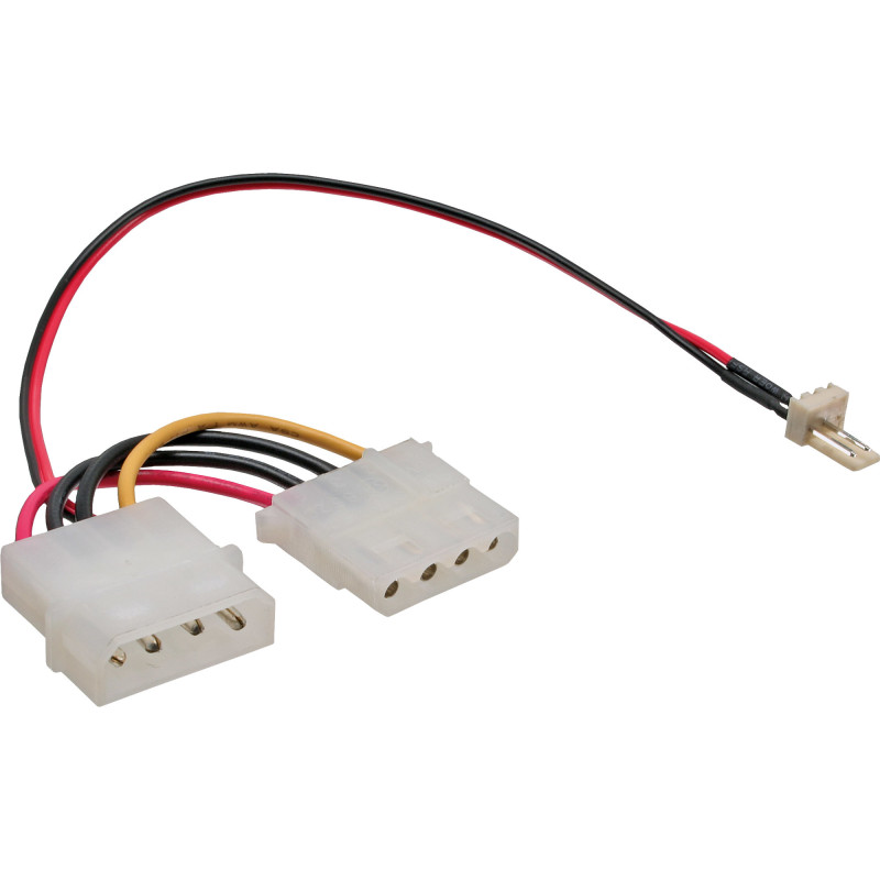 InLine Cavo alimentazione ventole da 4pin 5,25” M-F, 1x 2pin Fan M, 0,15m InLine Cavo alimentazione ventole da 4pin 5,25” M-F, 1x 2pin Fan M, 0,15m